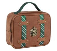 Lonchera Harry Potter Slytherin estilo baúl vintage | Neceser térmico con escudo metálico y asa superior para escuela o viaje