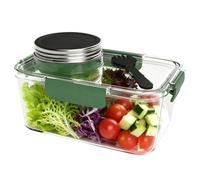 Lonchera para ensalada, soporte compacto de 2.5 onzas con tapa, contenedor ligero para comidas, para el trabajo, escuela, cocina, viajes, aperitivos, frutas, verduras, preparación, picnic, camping