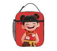 Lonchera reutilizable con diseño de Nezha, personaje de la mitología china, a prueba de fugas, portátil, aislante, ideal para picnic, oficina, senderismo, pesca.