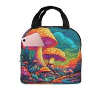 Lonchera térmica con diseño de hongos de hadas para mujeres y hombres, lonchera aislada a prueba de fugas, bolsa térmica para el trabajo, escuela, picnic, senderismo