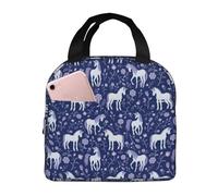 Loncheras aisladas para hombres y mujeres, trabajo, diseño de dibujos animados, tulipán, flores, bolsa térmica suave para viajes, resistente al agua, lonchera pequeña para adultos, para hombres y