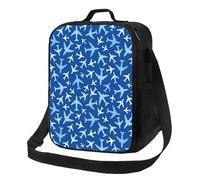 Loncheras aisladas para mujeres y hombres, para el trabajo, aviones en el cielo, lonchera para adultos para mujeres y hombres, bolsa térmica suave aislada, pequeña bolsa de almuerzo con correa