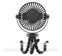 LONCIN Ventilador portátil para cochecito con trípode flexible, ventilador de escritorio personal de 3 velocidades, funciona con pilas, ventilador pequeño de mano para asiento de coche, cuna