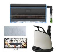 LONDAFISH Caja de filtro para acuario, caja de rebosadero para acuario, bomba de circulación, filtración, enriquecimiento de oxígeno y tratamiento de agua en uno.