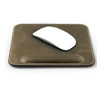 Londo Alfombrilla para Ratón de Cuero Genuino con Apoyo para Muñeca - Superficie Suave, Base Antideslizante, Ergonómica y Elegante para Oficina y Juegos