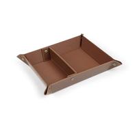 Londo Bandeja de Cuero Organizador Práctica Caja de Almacenamiento para Carteras, Relojes, Llaves, Monedas, Teléfonos Celulares y Equipos de Oficina, Unisex