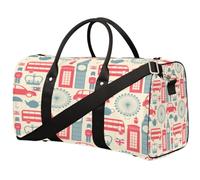 Londo - Bolsa de viaje con patrón para mujeres, hombres, niños, niñas, niños, Reino Unido, Londo, 22.7 L, bolsa de fin de semana, bolsa de hombro, bolsa de equipaje para deportes, gimnasio, viajes,