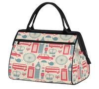 Londo - Bolsa de viaje con patrón para mujeres y hombres, 24 L, bolsa de fin de semana de Londo, bolsa deportiva para gimnasio, viajes, durante la noche, color, 24 L, Organizador de bolsas