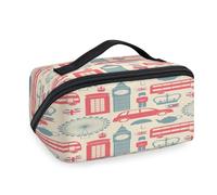 Londo - Bolsas de maquillaje de viaje para mujeres, hombres, niñas y niños, bolsa de lavado Londo del Reino Unido, bolsa de aseo portátil, organizador de artículos de tocador