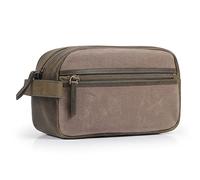 Londo Bolso de Aseo, Viaje en Cuero Genuino, para cosméticos, afeitarse los artículos, Dopp Kits, Unisex