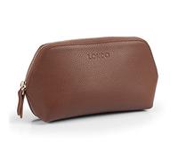 Londo Bolso de Cosméticos en Cuero Genuino para Maquillaje, Bolsa de Viaje Organizador de artículos de tocador Clutch, Unisex