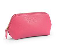 Londo Bolso de Cosméticos en Cuero Genuino para Maquillaje, Bolsa de Viaje Organizador de artículos de tocador Clutch, Unisex