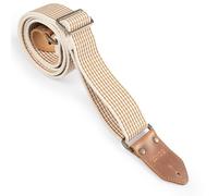 Londo - Correa de guitarra de algodón con extremos de cuero genuino, ajustable hasta 142 cm