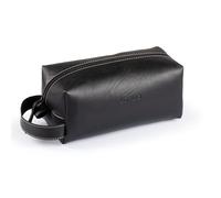 Londo Estuche de cuero para maquillaje y caja de reloj de viaje. Organizador de almacenamiento protector duradero y elegante de alta calidad para artículos de tocador y accesorios versátiles, Negro