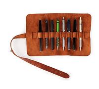 Londo Estuche Enrollable de Piel Genuina para Lápices y Bolígrafos, Unisex