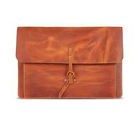Londo Funda de Cuero Genuino para MacBook Pro y MacBook Air, con Bolsillo Frontal y Cierre Flap - 16" - 15" - 15,5" (M4, M3, M2, M1, Pro & Max) Modelos 2020-2024
