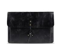 Londo Funda de Cuero Genuino para MacBook Pro y MacBook Air, con Bolsillo Frontal y Cierre Flap - 16" - 15" - 15,5" (M4, M3, M2, M1, Pro & MAX) Modelos 2020-2024