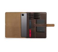 Londo Funda en Cuero para iPad Pro 12.9, Estuche con Compartimentos para Tarjetas y Soporte Apple Pencil