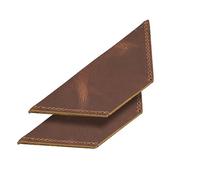 Londo Marcador de libros de piel auténtica de grano completo, hecho a mano y cosido a mano - Cuero envejecido