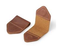 Londo Marcapáginas de Cuero Genuino Hecho a Mano, Juego de 2, Delgado y Suave, Accesorio de Lectura Elegante