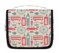 Londo - Neceser de viaje para mujeres y hombres, bolsa de lavado Londo para colgar artículos de tocador cosméticos, organizador de maquillaje, color, 4.7 L, Organizador de bolsas