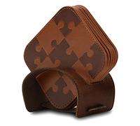 Londo Posavasos De Cuero De Rompecabezas (Conjunto de 6) - Superficie Antideslizante