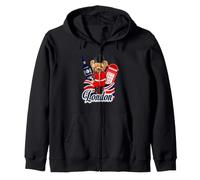 London Bear Guard Big Ben Red Phone Booth Union Jack UK Sudadera con Capucha