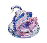 London Boutique Aniversario de Boda con Cisne Azul y Rosa en Caja de Regalo de Color Blanco