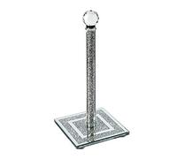 London Boutique Soporte para Rollos de Cocina de Cristal, Base Cuadrada de 11.8 Pulgadas de Altura, Caja de Regalo