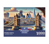 London Bridge Puzzle de 1000 Piezas para Adultos Skyline de Londres Set de Puzzle 1000 Piezas Relajación Hogar Regalo 38x26cm/1000pcs