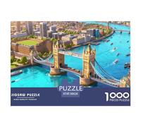 London Bridge Puzzle Imposible,desafío for Adults Entretenimiento Creativo 1000 Piezas Obra De Arte De Juego De para Adultos, Regalos A Partir De 14 Años 38x26cm/1000pcs