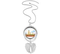 London Bridge UK Big Ben The London Eye - Collar giratorio con alas de ángel