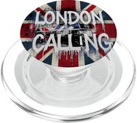London Calling - Bandera del Reino Unido y autobús de Dos Pisos PopSockets PopGrip para MagSafe