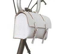 London Craftwork Bolsa de Cuero para Manillar Brompton en Blanco