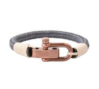 London Craftwork Elegante pulsera ajustable de cuerda de paracaídas para hombres y mujeres, 19-21 cm, color gris, 21cm, Nailon, No es una piedra preciosa