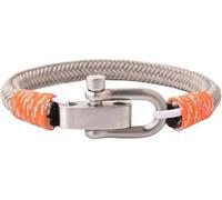London Craftwork Elegante pulsera ajustable de paracaídas para hombre y mujer, 19-21 cm, color gris y naranja, 19cm, Nailon, No es una piedra preciosa