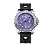 London Craftwork Steeldive SD1953 Reloj de buceo con bisel de cerámica de 41 mm, resistente al agua, movimiento NH35, Morado (Rubber Strap), Reloj de buceo