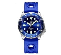 London Craftwork Steeldive SD1996 - Reloj de buceo con bisel de cerámica, 41 mm, resistente al agua, movimiento NH35, Azul (correa de goma), Reloj de buceo