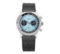 London Craftwork Sugess 1963 - Reloj de pulsera para hombre, cronógrafo, mecánico, gaviota ST190, color negro y azul cielo, plata