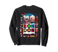 London England, I Love London, Funny London Cartoon Graphic Sudadera