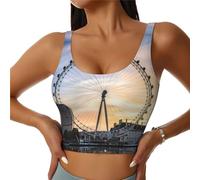 London Eye - Chaleco deportivo para mujer, ideal para correr y entrenar, Negro, XL
