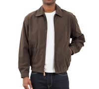 LONDON FOG Auburn - Chaqueta de golf con cremallera frontal para hombre (talla regular y grande), Marrón oscuro, X-Large
