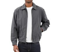 London Fog Auburn Zip-Front Golf Jacket (Regular & Big-Tall Sizes) Chaqueta Ligera de algodón, Hierro, 4XL Grande para Hombre