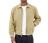 London Fog Chaqueta de Golf Forrada de Malla Ligera con Cremallera Frontal algodón, marrón Claro, M para Hombre