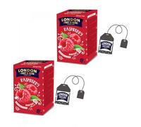 LONDON FRUIT & HERB COMPANY London Fruit® | Infusión de Frambuesa e Hibisco | Sobres individuales de infusión - 2 x 20 filtros (80 gr) | Té de hierbas afrutado sin cafeína