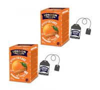 London Fruit® | Infusión de Especias y Naranja | Bolsitas individuales de infusión de canela, naranja y jengibre - 2 x 20 filtros (80 gr) | Té de hierbas sin cafeína