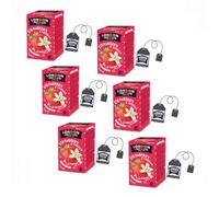 London Fruit® | Infusión de Fresa y Vainilla | Bolsitas individuales de infusión de vainilla, fresa y hibisco - 6 x 20 filtros (240 gr) | Té de hierbas sin cafeína