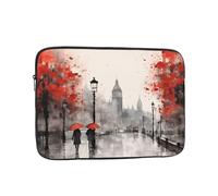 London - Funda para portátil de 17 pulgadas, estilo vintage, romántica, para mujeres y hombres, resistente al agua, bolsa de transporte para computadora de negocios, a prueba de golpes