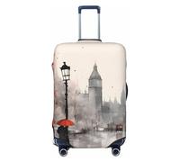 London - Funda protectora para maleta, vintage, romántica, elástica, antiarañazos, a prueba de polvo, se adapta a 73 a 81 cm