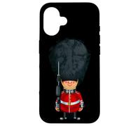 London Guard Outfit, Funny Cute London Queen Guard Cartoon Carcasa para iPhone 16